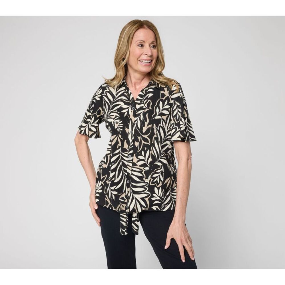 Belle by Kim Gravel Women's Top Sz M Packabelle Slay the Multi-colored